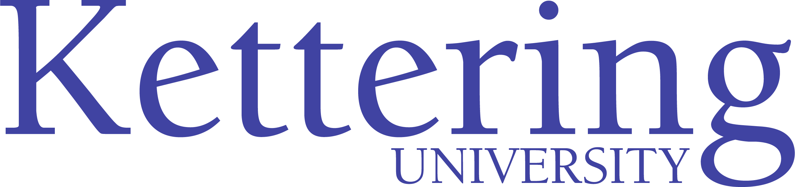 Kettering University logo in the color purple